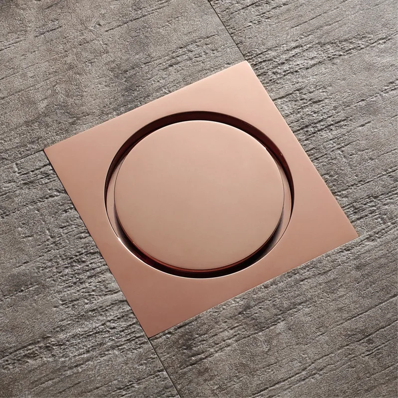 New Rose Gold Shower Drain Sink Bathtub Drainer Bathroom Toilet Kitchen Balcony Universal Floor Drain