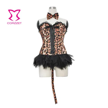 

5-Piece Leopard Catwoman Cosplay Halloween Costumes For Women Sexy Animal Costume Carnival Party Cat Uniform Adult Fancy Dress