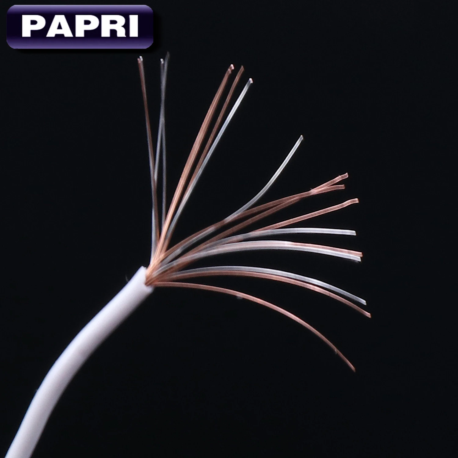 PAPRI AUX Headphone Cable PVC 6N OCC Silver Plated DIY Audio Cable HiFi Upgraded Wires Male To Male For Amplifier