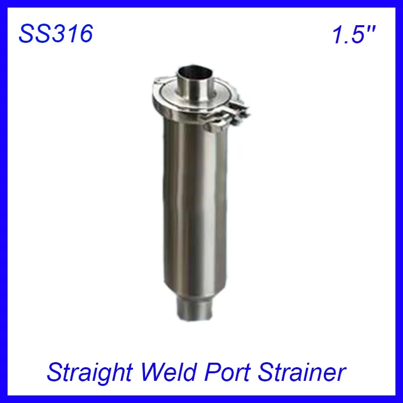 

1.5'' hygienic Stainless Steel SS316 Inline straight Strainer Filter f Beer/ dairy/ pharmaceutical/beverag /chemical industry