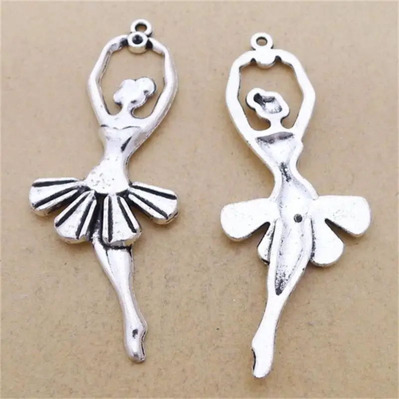 Wholesale Bulk Lots 30pcs Antique Silver Plated Ballerina Dancing Girl