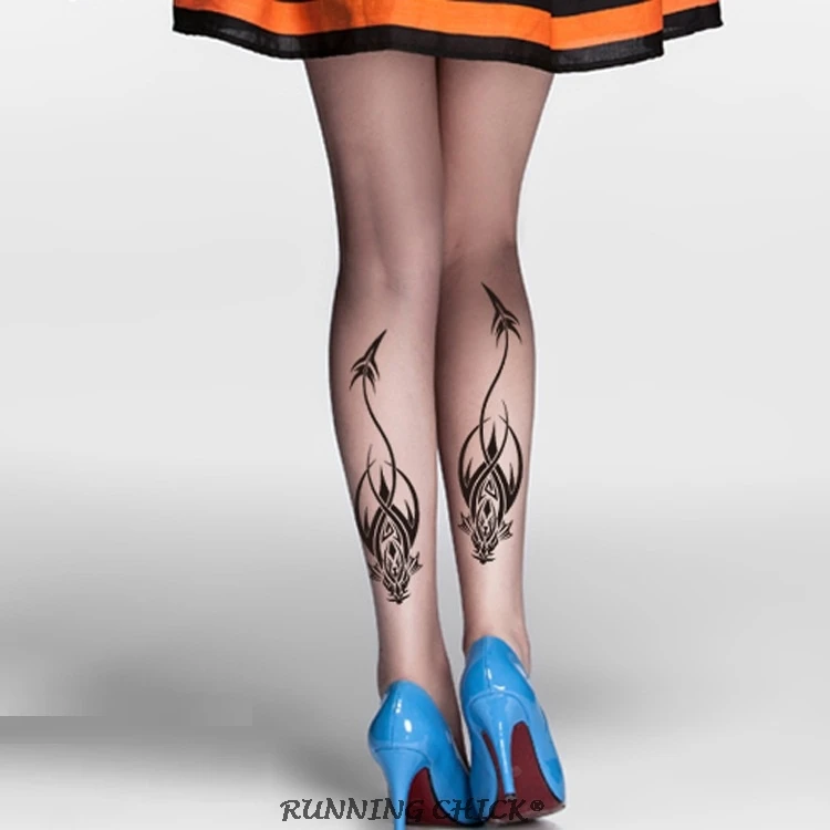 drachen totem strumpfhosen hinterbeine druck tattoo strumpfe stockings tattoo stocking legsstockings pantyhose aliexpress