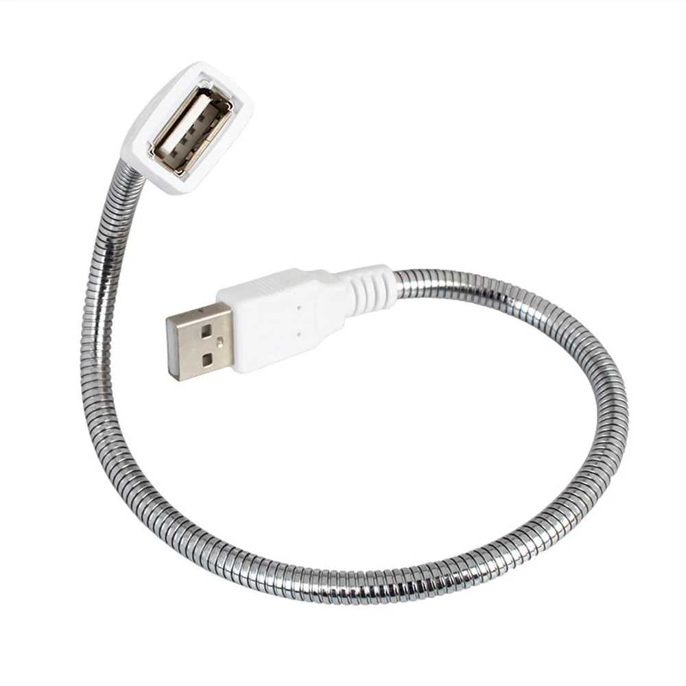 Generic 1 Pcs Universal Male to Female 35cm Flexible Metal Tubing Lamp Parts Data Cable USB Cable Extension Cord Power Connector White Generic 1 Pcs Universal Male to Female 35cm Flexible Metal Tubing Lamp Parts Data Cable USB Cable Extension Cord Power Connector White