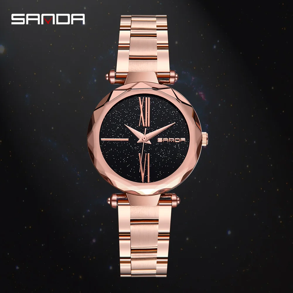 

SANDA Fashion New Ladies Watch Women Luxury Brand Bracelet Stainless Steel Relogio Feminino Waterproof Business Reloj Mujer