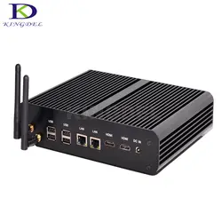 Kingdel Горячий Intel Core i7 5500U 5550U Dual LAN Безвентиляторный Mini PC 16 ГБ ОПЕРАТИВНОЙ ПАМЯТИ Micro Компьютер Windows 10 Linux 2 * HDMI HTPC