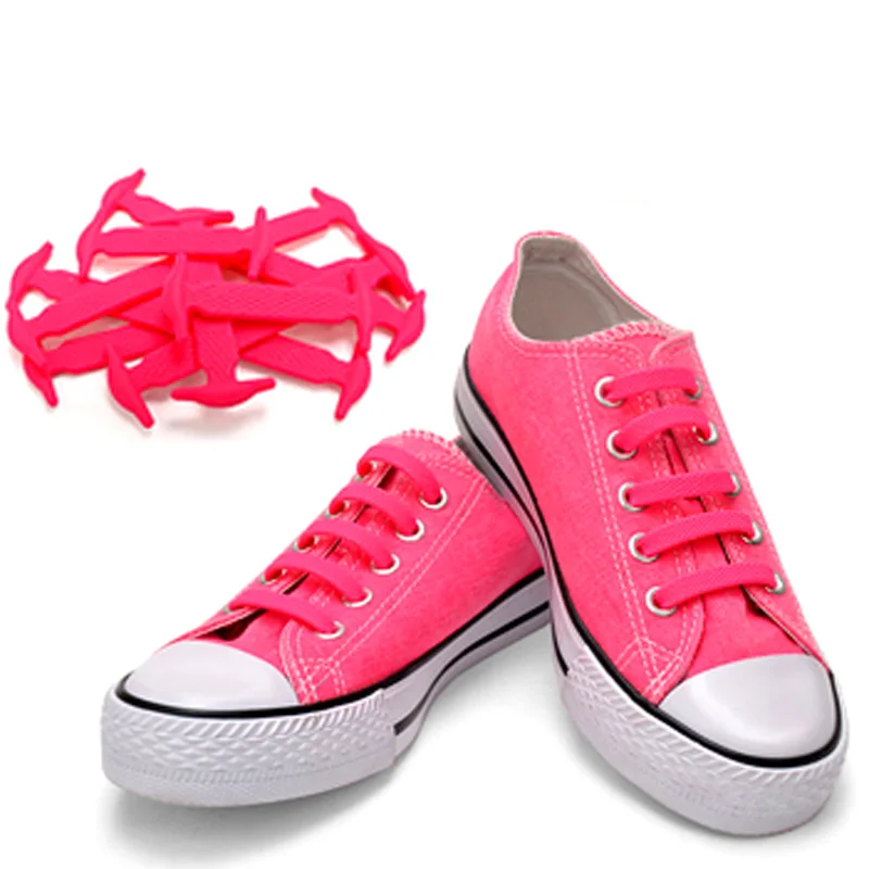 JUP 50 Sets / 600 Pcs New Kids Childs Children Unisex Athletic Fashion No Tie Rubber Elastic Laces Sneaker Laces Athletic Laces 