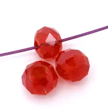 DoreenBeads стеклянные бусины россыпью плоские круглые красные