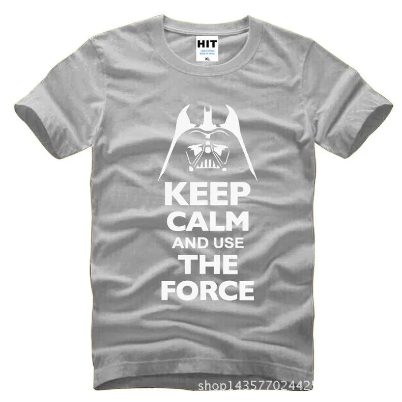 Keep Calm and use The Force, принт из фильма «Звездные войны», футболка, Мужская футболка, мужская мода, хлопковая футболка, футболка, Homme