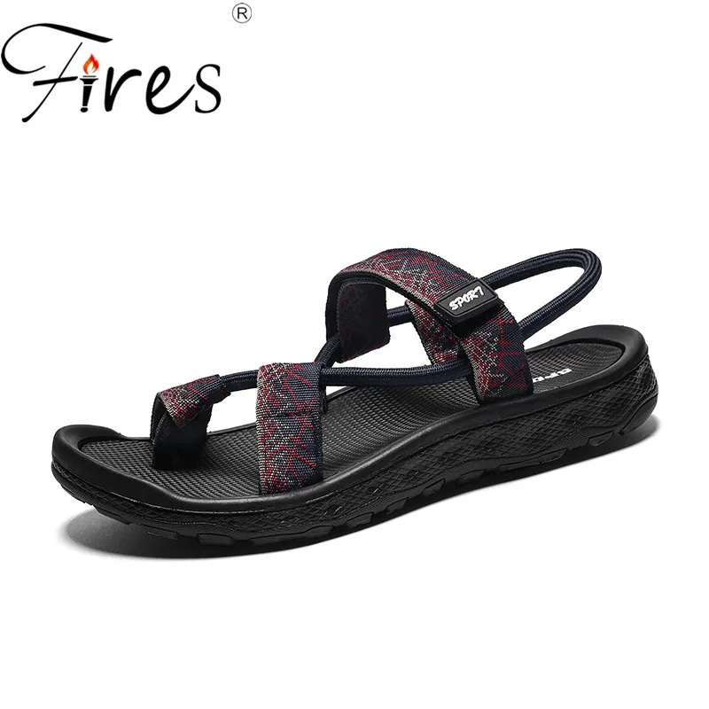 Fires Men New Summer Beach Shoes Mans Sandals Roma Leisure Breathable Clip Toe 39-45 Procrastinate Male Sandal Outdoor Flat Shoe