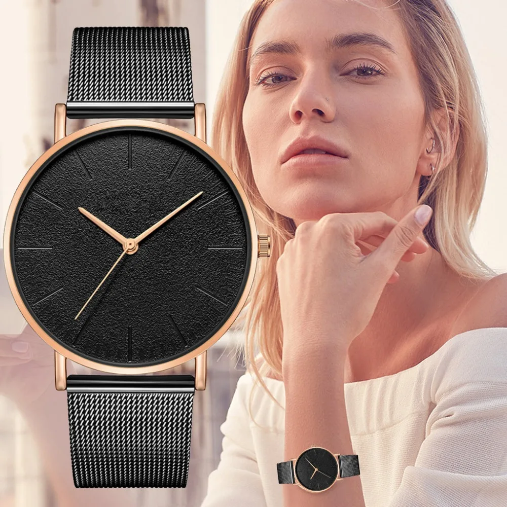 Reloj de pulsera minimalista para mujer, reloj femenino informal