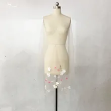 LZP262 Летние свадебные тюлевые палантины Красочные цветы свадебный плащ вечернее платье газовые шали