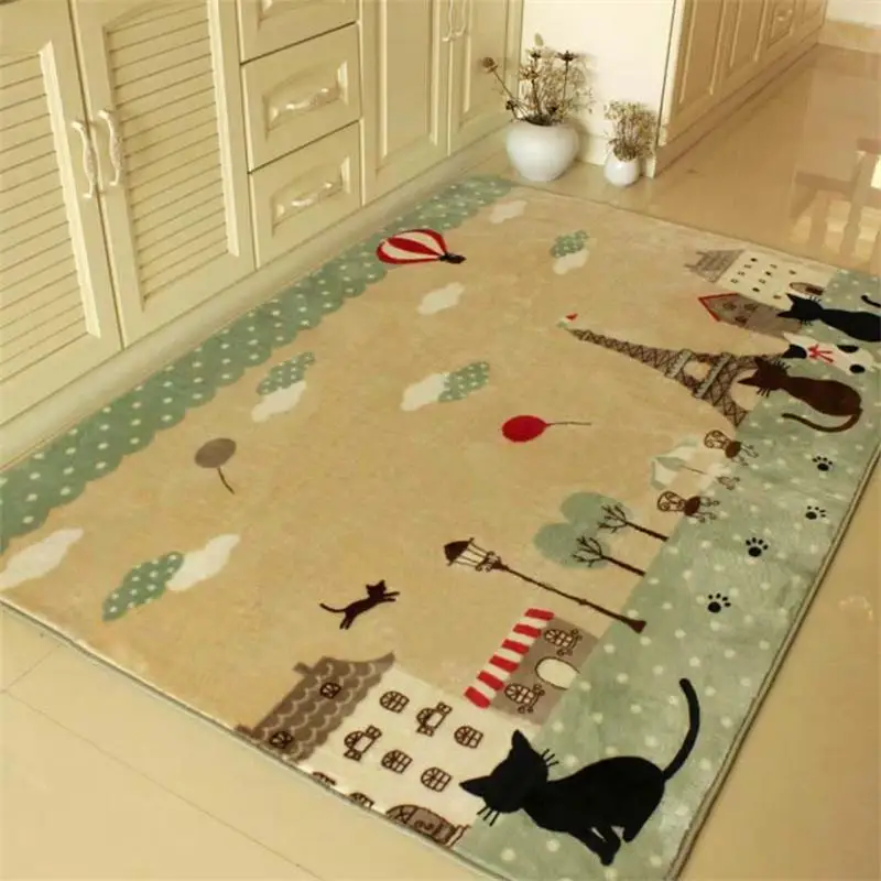 130X185 см Мультяшные коврики для кошек для гостиной, детской спальни, коврики и ковры из мягкой замши, детский игровой коврик, коврик для журнального столика
