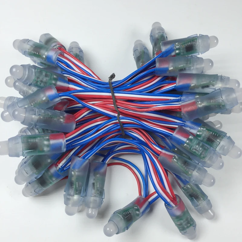 

500pcs 12mm WS2811 RGB Led Pixel Module Waterproof IP68 DC 12V Digital Full Color 50pcs a string perforator alphabet letter