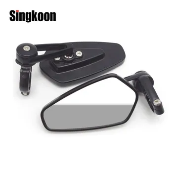 

Universal 22mm Motorcycle Rearview Mirrors Black Retro Scooter Bar end Mirror FOR Honda HORNET 250 600 900 FJS400 FJS600