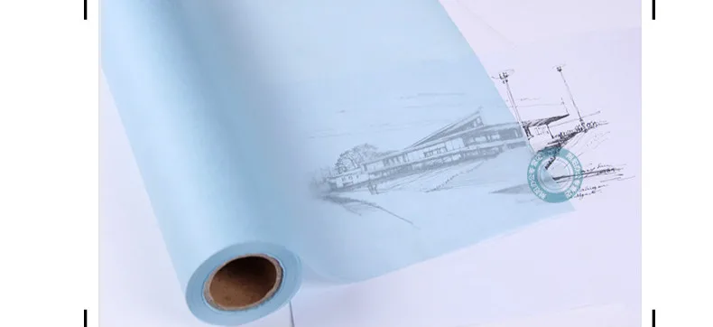A4 бумага 12 дюймов* 50y переводная бумага прозрачная серная кислота Papel Трассировка архитектурный дизайн бумага для рисования перенос документов - Цвет: blue