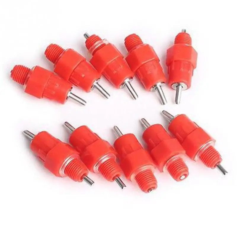

10pcs/lot Nipple Drinker Feeder Water Cups Chicken Drinkers Waterer poultry feeding water supplier #0514