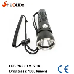 Подводный Diver фонарик torchcree xml2 T6LED свет лампы Водонепроницаемый 18650 или 26650 аккумуляторная батарея белый свет