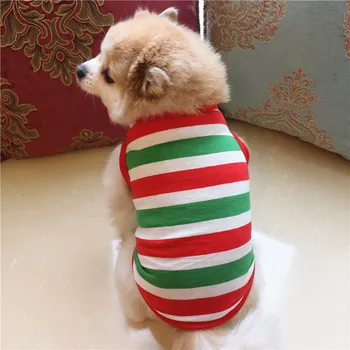 

Summer Autumn Fashion Stripe Vest For Small Dogs Puppy Sleeveless Cotton Breathable Shirt T-Shirt Pets Dog Clothes Teddy Costume