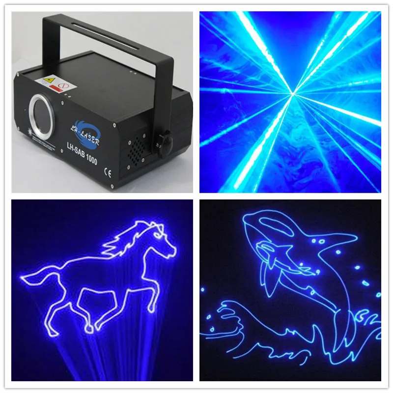 Free Shipping Patterns Laser Projector Blue Led Gobo Remote Dj Disco Stage Light Stage