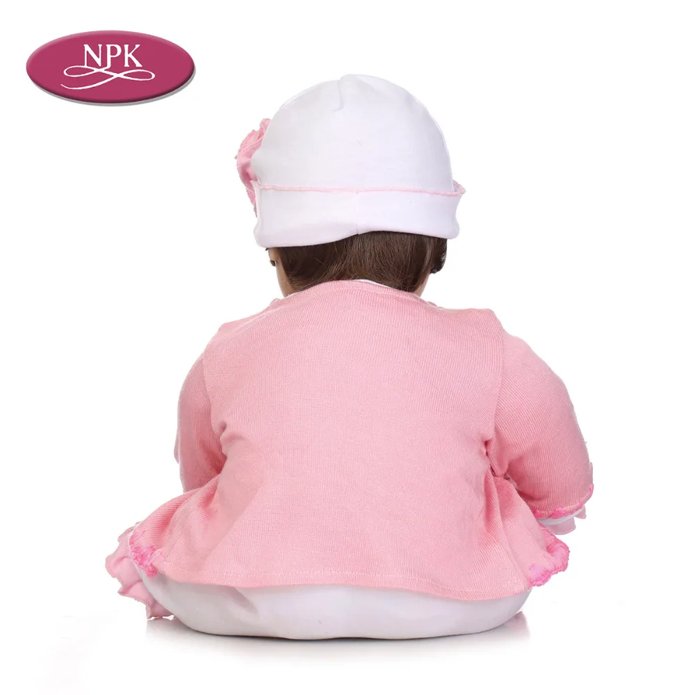 NPK 55CM Bebe Reborn Menina Silicone Lifelike Toddler Baby Bonecas Girl Kid Doll Bebe Reborn Menina Soft Cloth Toys For Children (5)