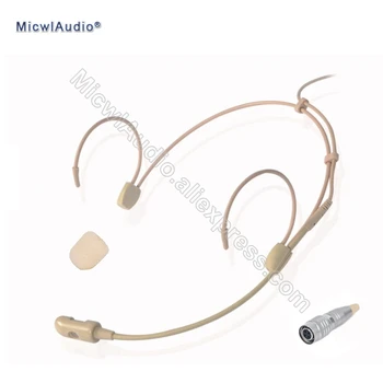

Pro Condenser Conference Unidirectional Headset Microphone 4Pin TA4F For Audio Technica Beige