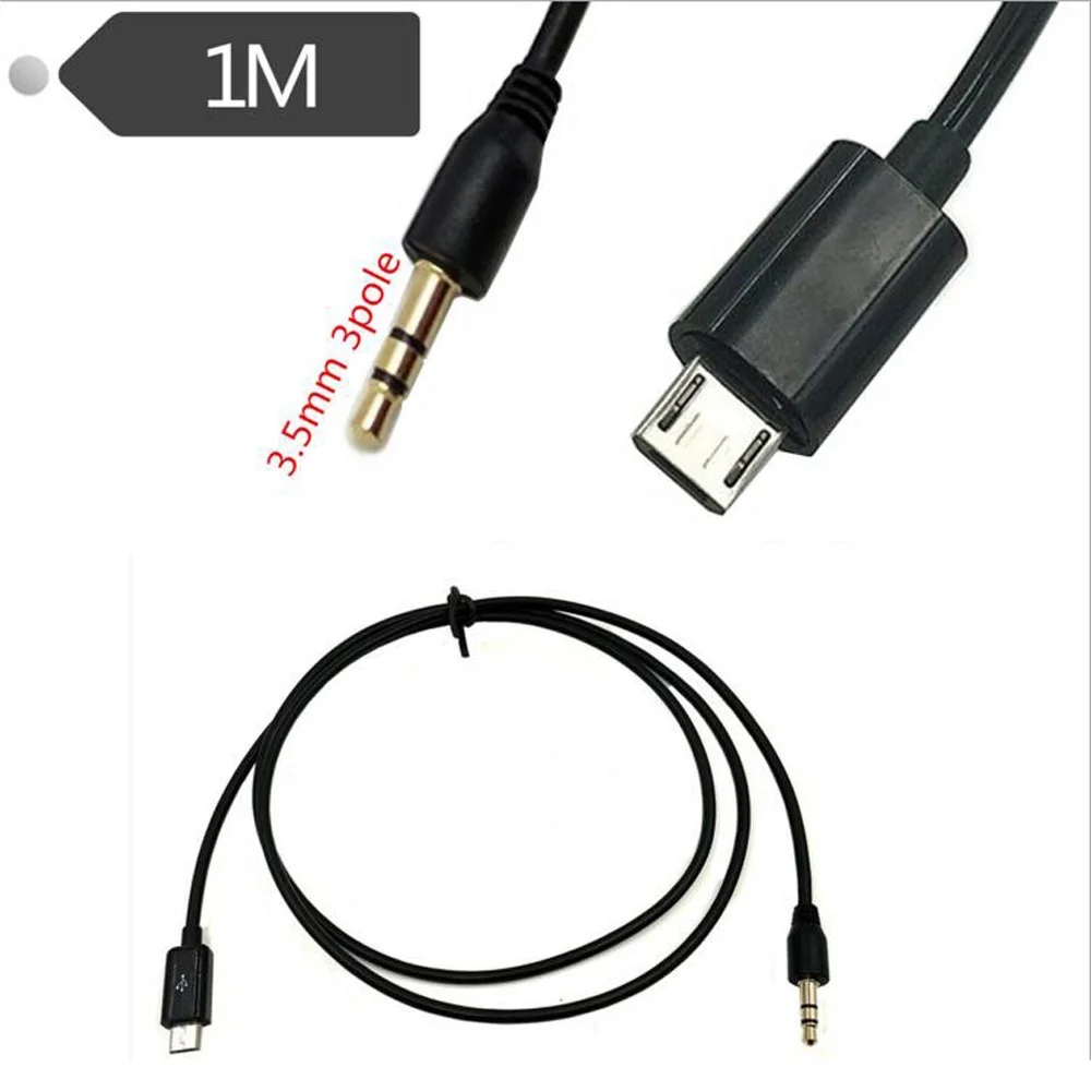 100 см DHL EMS Micro USB для 3 5 мм AUX автомобильный аудиокабель шнур мобильный телефон