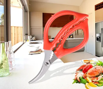 

50pcs Lobster Cracker Shrimp Crab Seafood Scissors Shear Snip Shell Kitchen Tool Prawn Peeler Deveiner Crack wen6658