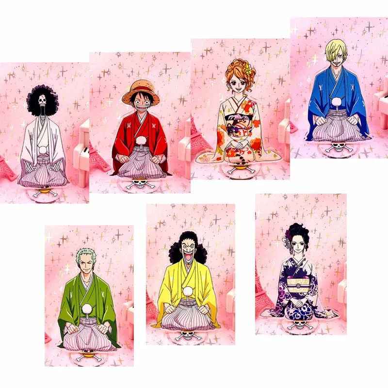 

One Piece Monkey D. Luffy Boa Hancock Nami Zoro kimono Anime model figure acrylic stand figures collectible