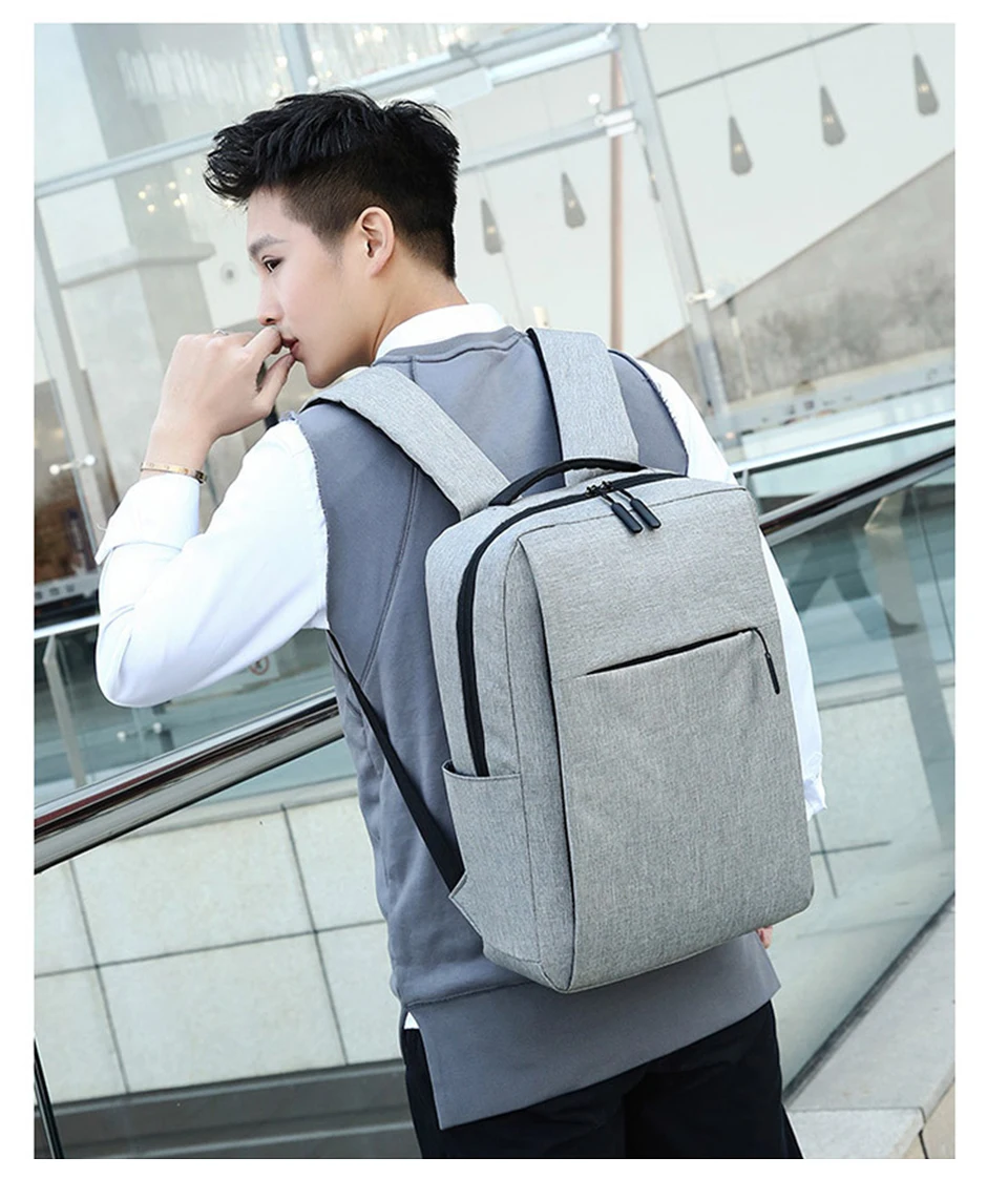 Mens Backpack 15.6 Inch Laptop Backpacks Male Notebook Back Pack USB Charging Travel Bagpack Student Waterproof Women Style Bags (19)