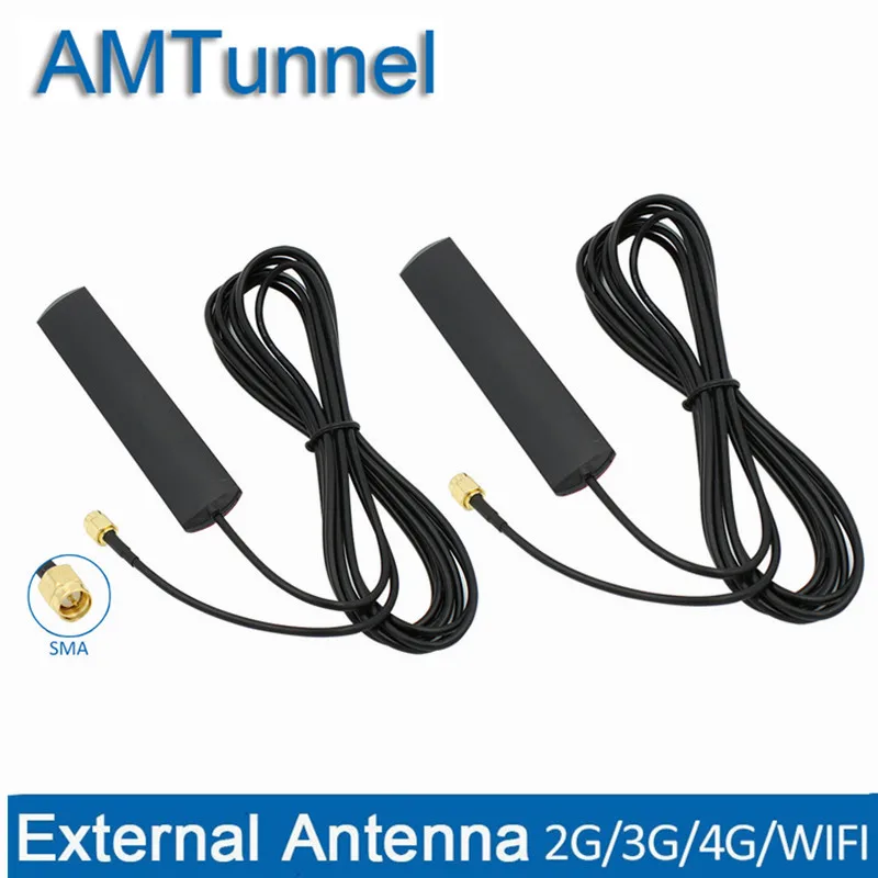 SMA 4 г Антенна Wi-Fi антенна 3 м кабель 3g антенна 3dBi 3g 4 г маршрутизатор внешняя антенна для 3g 4 г Huawei ZTE ключ USB модем 2 шт