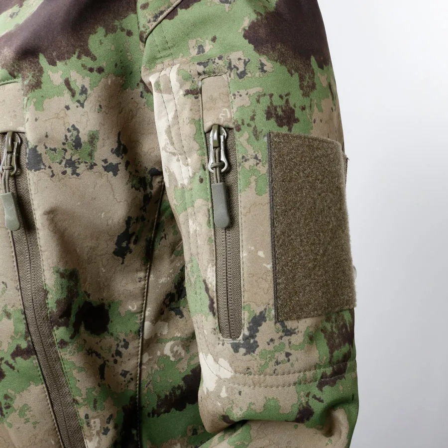 Армейская Военная тактическая куртка Мужская мягкая оболочка водонепроницаемая ветрозащитная мужская куртка Охотник камуфляжная куртка с капюшоном