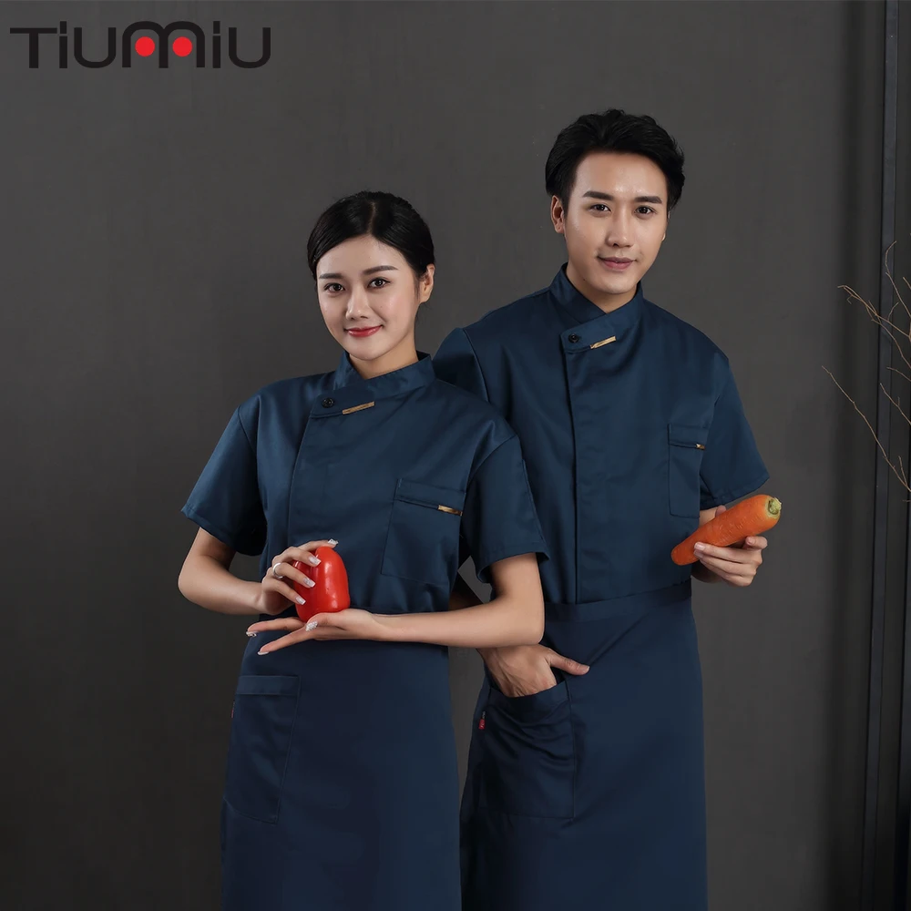 

Chef Coat Restaurant Jacket Custom Logo Uniforms Kitchen Canteen Work Wear Hotel Work Clothes Waiter Shirt Dessert Coffee Shop