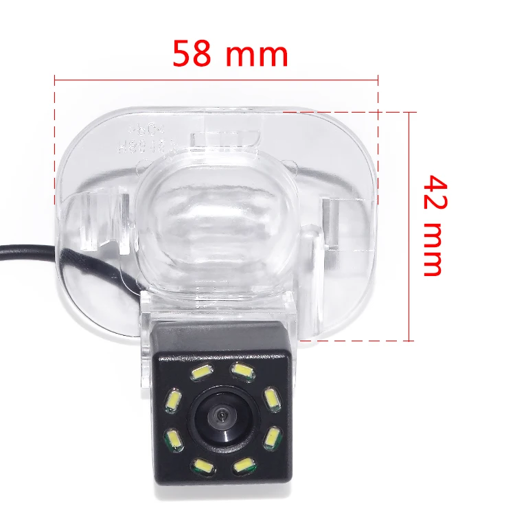 Câmera de Visão Traseira à Prova Água para Hyundai Sedan para Kia Winnida Carro Visão Noturna Estacionamento Reverso Dwaterproof Verna Solaris Forte Ccd 8led 7 Cheap Câmera veicular