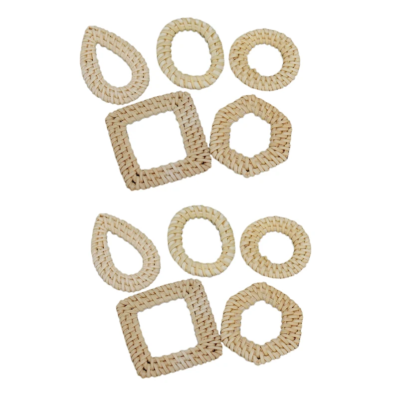 

Fashion Geometric Woven Rattan Earrings Accessories Female Handmade Diy Jewelry Making Exaggerated National Wind Pendant Earri