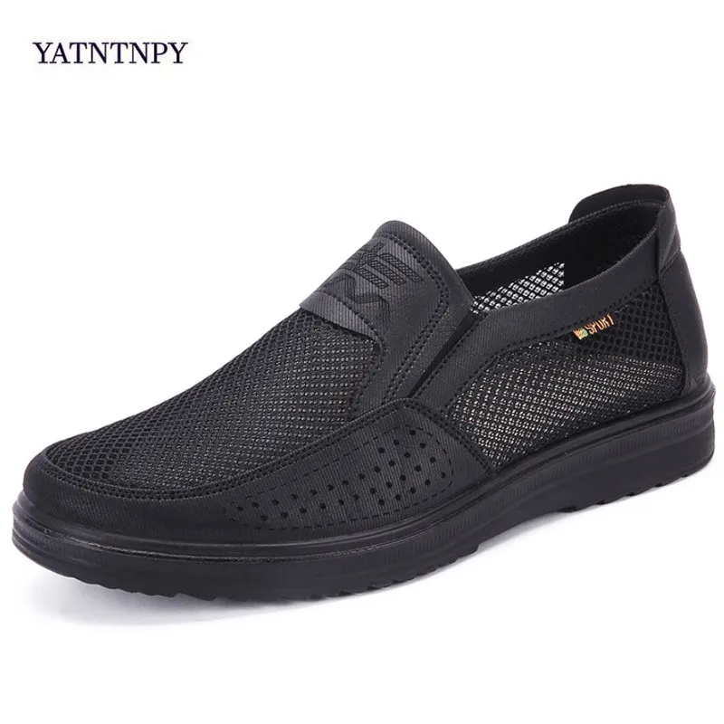 

YATNTNPY 38-48 men's casual shoes men's summer mesh flat shoes men's crawling casual high-end shoes very comfortabl single shoe