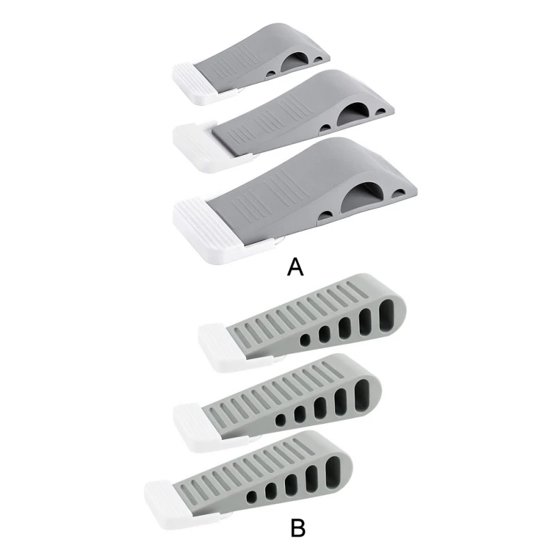 3 шт. дверные клиновидные пластиковые дверные стопы Нескользящие черные дверные буферы для офиса дома ребенка безопасный пол дверь пробка