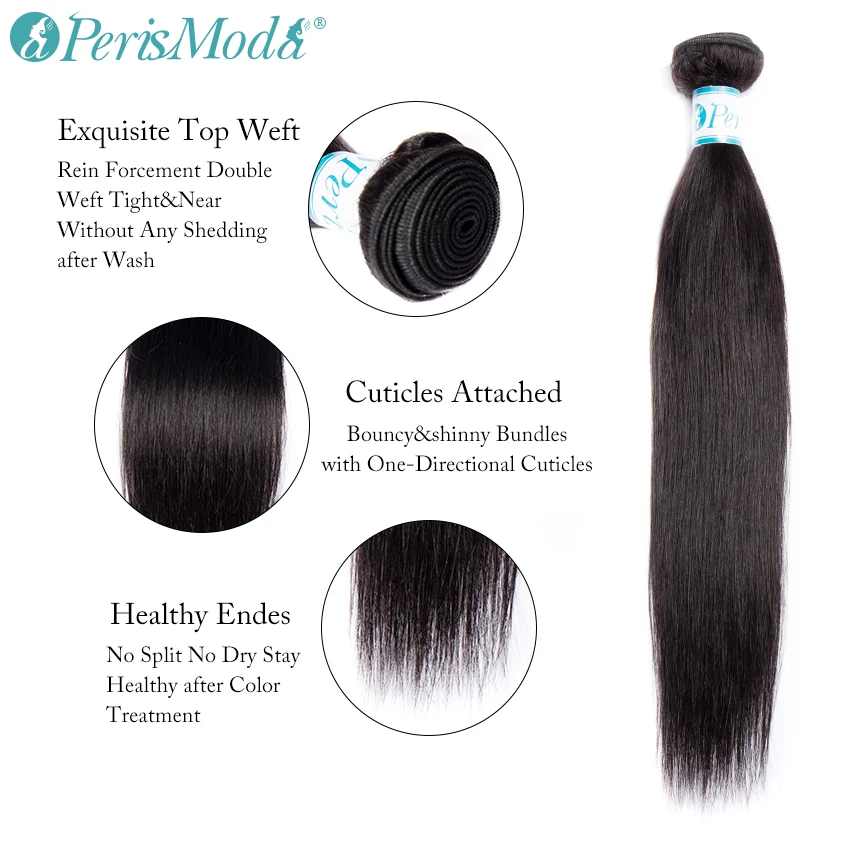 Perismoda Malaysian Straight Hair Weave 1 3 4 Bundle Deals 10