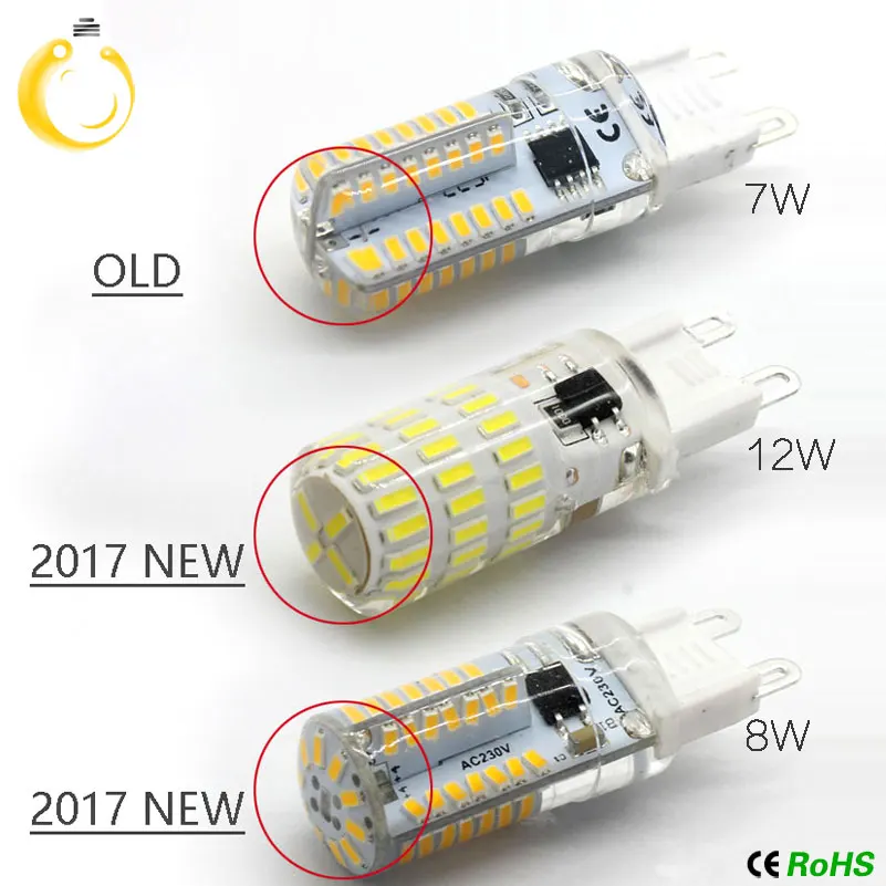 1 шт./лот LED G9 3014 4014 2835 SMD AC 220V Светодиодные лампы силиконовые люстры освещение |