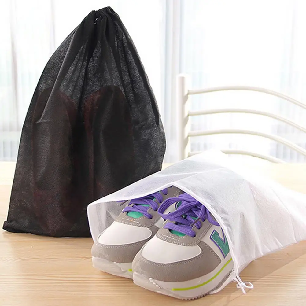 2 Sacs à Chaussures De Voyage Imperméables - Séparateur Valise, Taille Jusqu'au 47, Noir