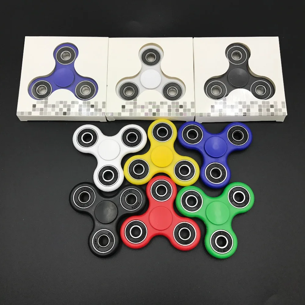 

100pcs/lot DHL Free Tri-Spinner Fidget Toys  EDC Hand Spinner For Autism and ADHD Anxiety Stress Relief Fidgets spinner