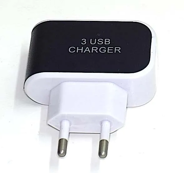 Зарядное устройство с 3 usb-хаб, 5 В, 2 А, адаптер, стандарт ЕС, 100-240 В, штепсельная Вилка для зарядки, розетка для путешествий, зарядка для телефона