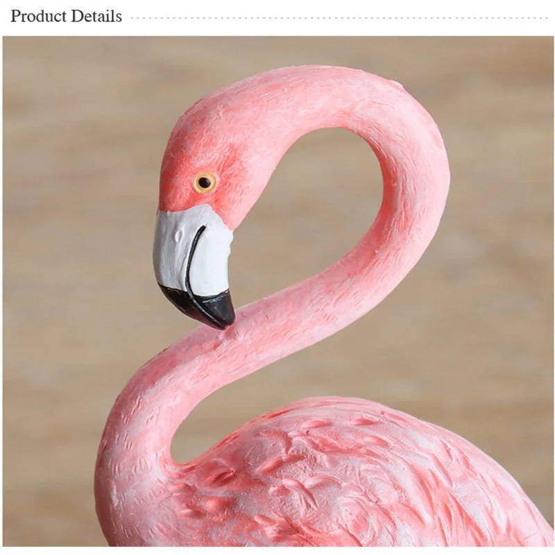 High Quality Resin Pink Flamingo Decor For Home Decoration Accessories Sculpture Figurine Gifts  Wedding Supplies Home Decor (1)