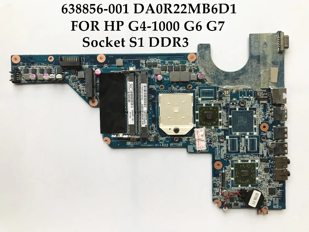 Высококачественная материнская плата для ноутбука HP Pavilion G4-1000 G6 G7 638856-001 DA0R22MB6D1