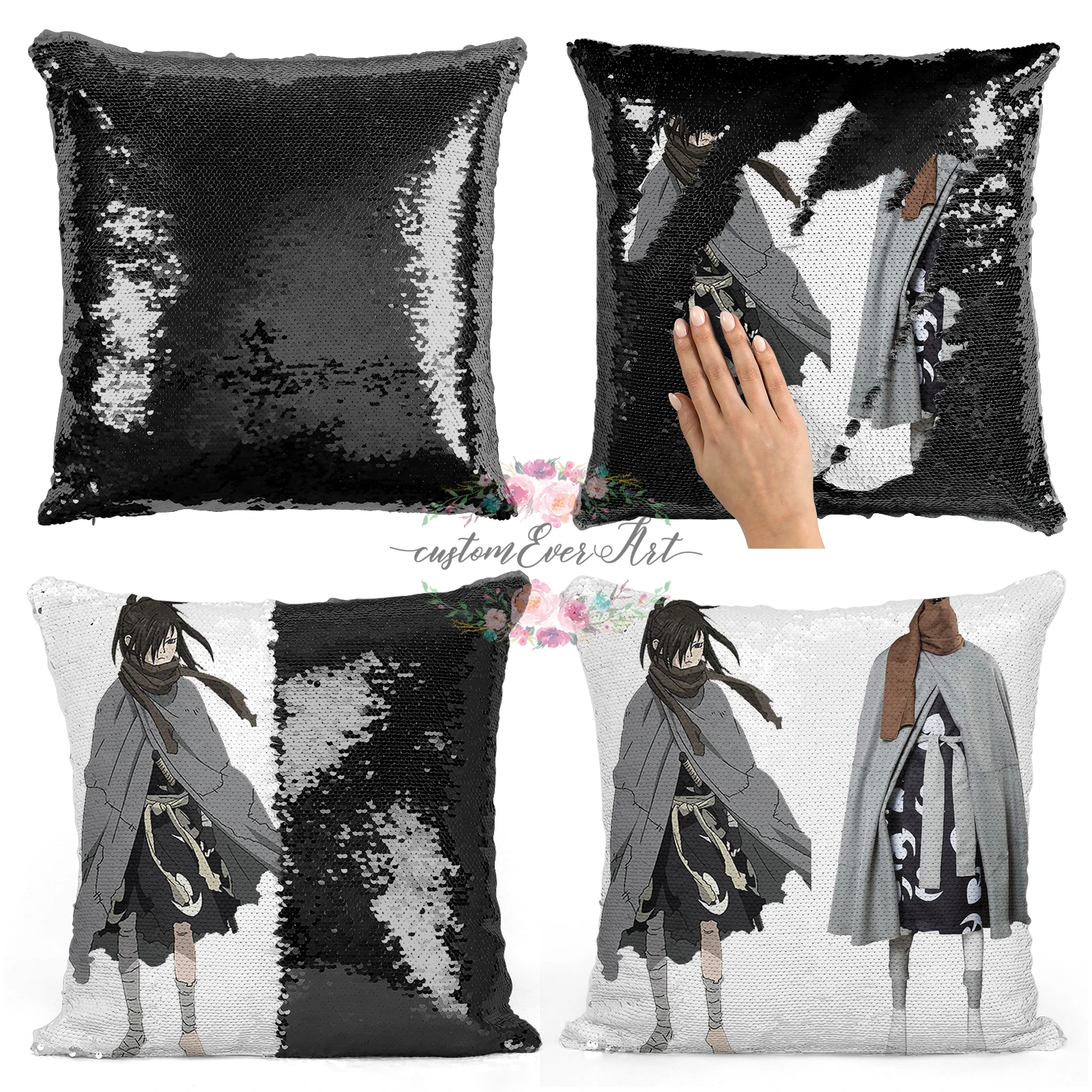 

Hyakkimaru Sequin Mermaid Throw Pillow Cushion Cover Car Home Decoration Sofa Bed Decor Decorative Pillowcase