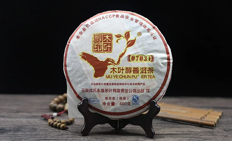 Mengku Rongshi Shu Pu'er чай 2010 Те пуэр 07031 Muyechun спелый пуэр 400 г