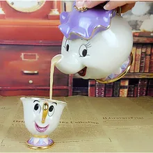 Мультяшный чайный горшок красота и чудовище чайный набор Mrs Potts Chip Cup Set Cogsworth Taza Bela E A Fera прекрасный подарок креативная посуда для напитков