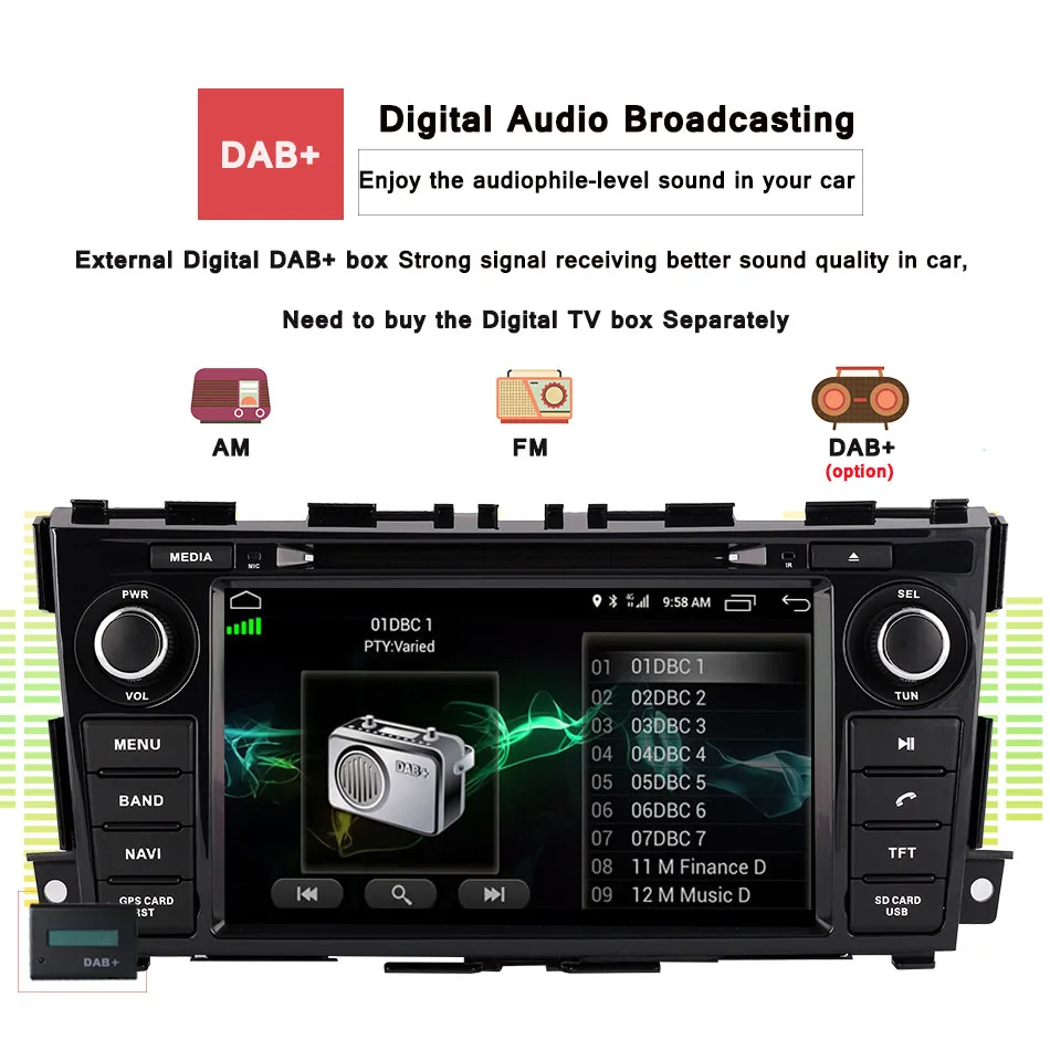 Best Android 9.0 Car Dvd Player For NISSAN Teana Altima 2014 2015 2016 2017 Car GPS NAVI Navigation System Radio Stereo DVD BT AUX HD 4