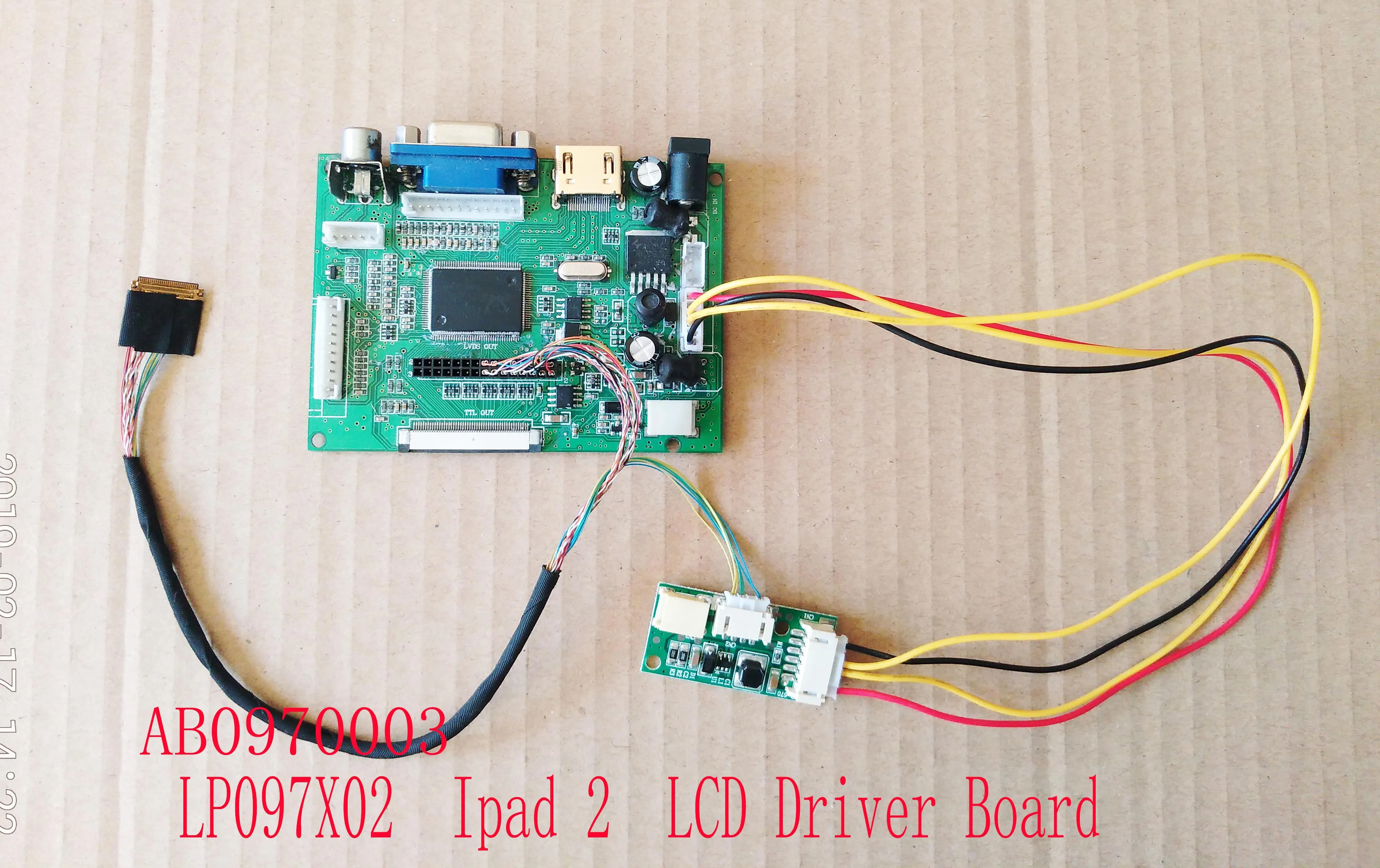 Ipad Placa de Motorista Lcd Hdmi Compatível Vga av 1024*768 Placa de Motorista Dedicada Lp097x02 Ab0970003