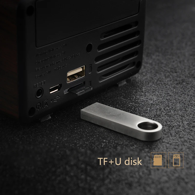 EStgoSZ Деревянный Ретро беспроводной Bluetooth динамик 5 Вт громкий динамик Supprot USB TF карта AUX fm-радио музыкальный Саундбар динамик НЧ-динамик