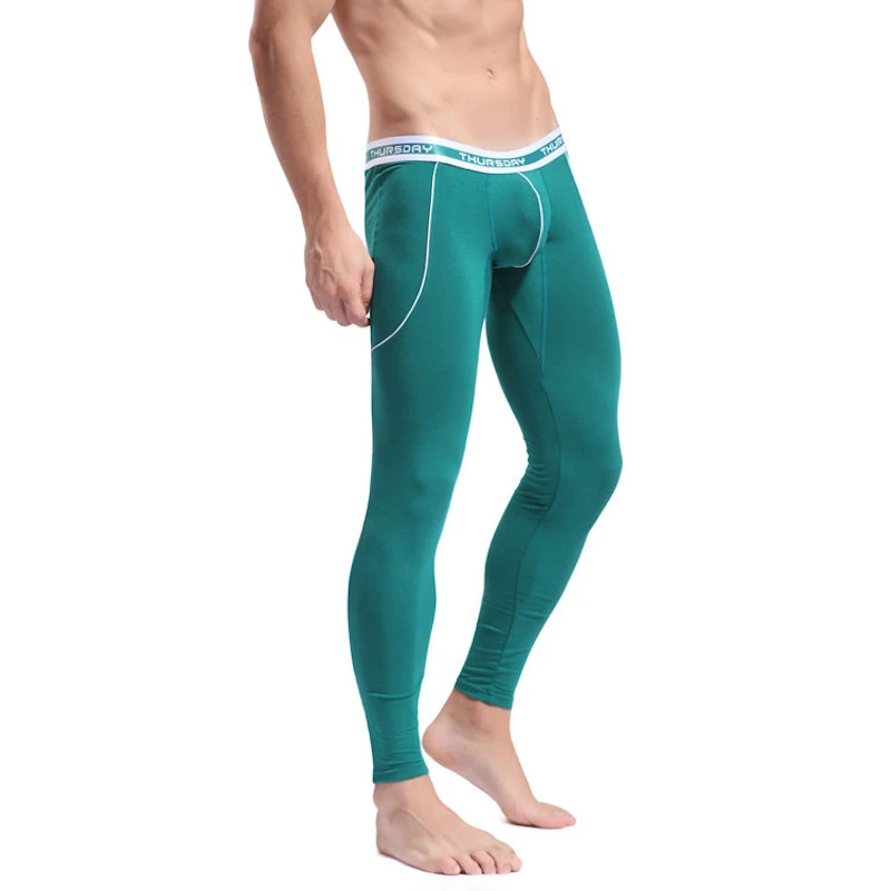 YiZYiF Mens Long Johns Sleep Pants Thermal Pants Bamboo Fibre Autumn Pants Tight Slim Underwear